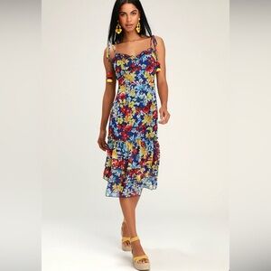 Lulus tie shoulder dress